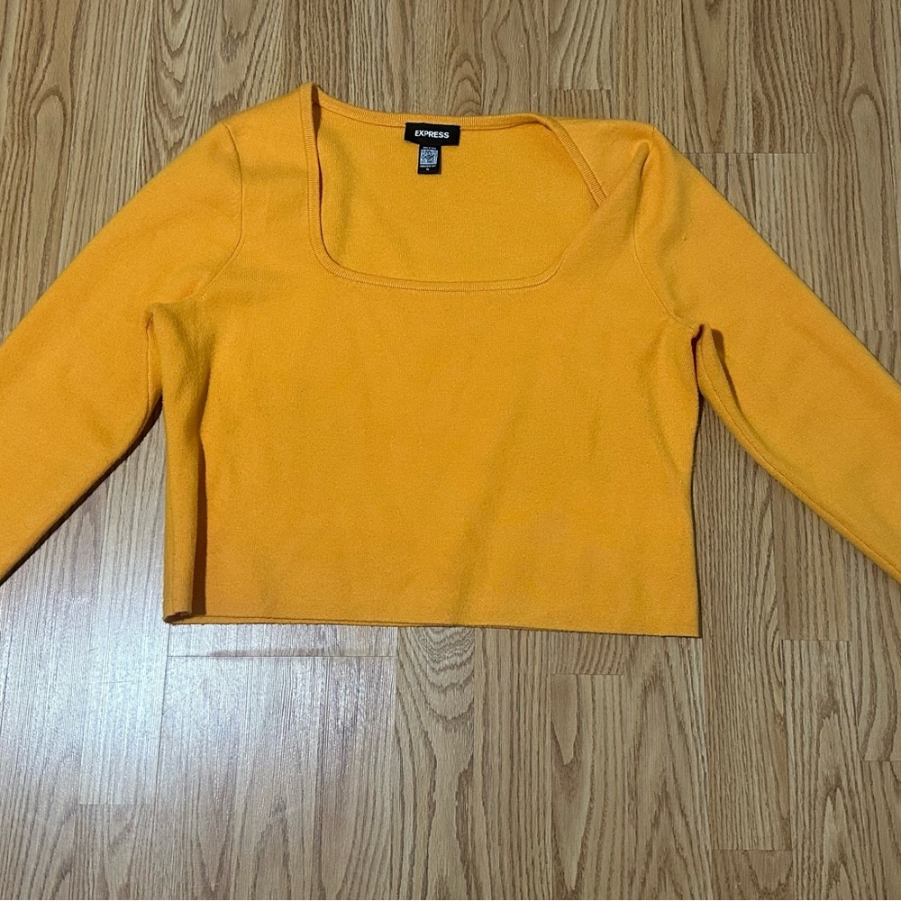 Express Gold Crop Sweater, XL